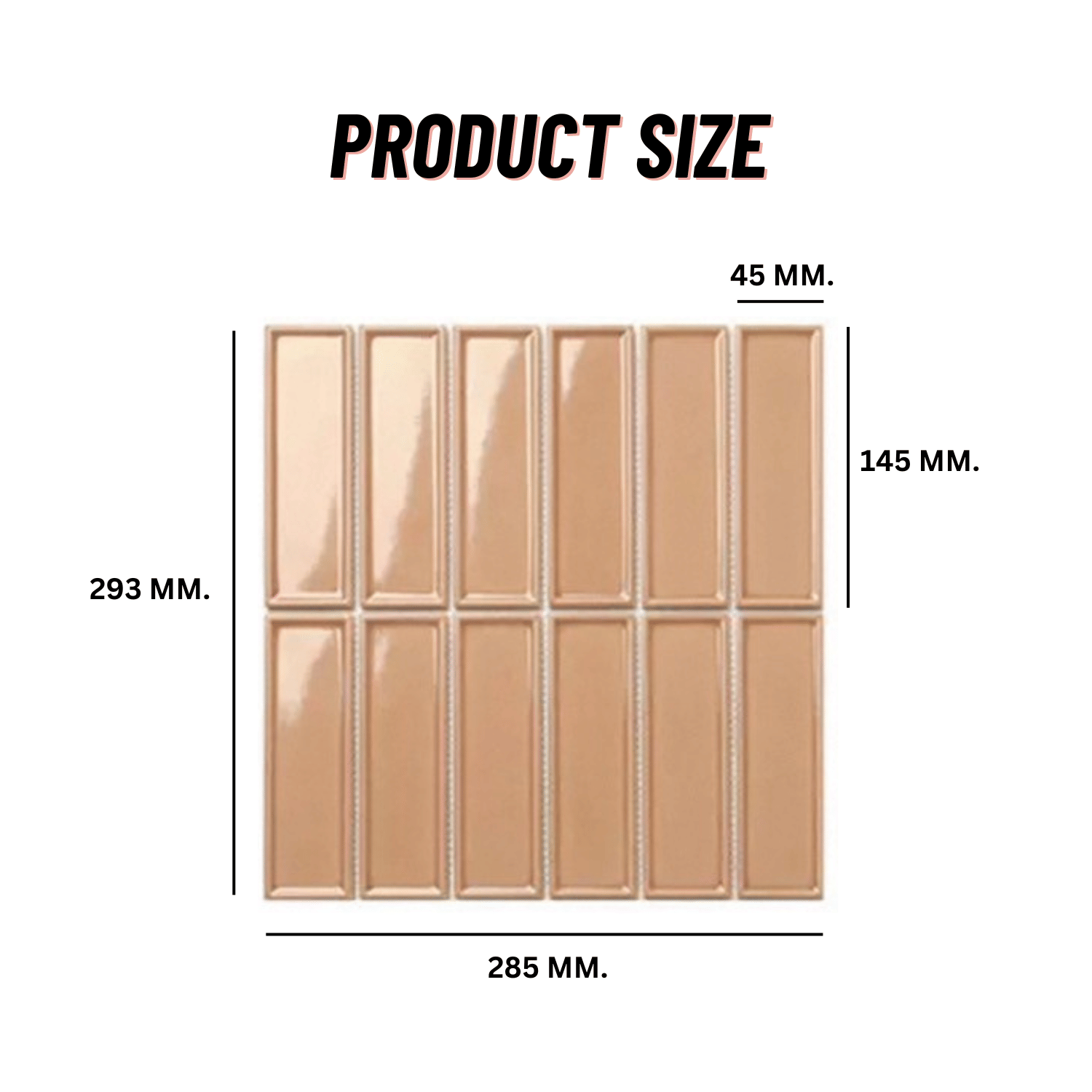 โมเสค TIMELESS TILES รุ่น BAR 29.3X28.5 ซม. สีน้ำตาล CARAMEL BROWN ผิวเงา_1